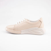 MrCalvano Carmel Tan Leather Sneakers for Women