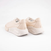 MrCalvano Carmel Tan Leather Sneakers for Women