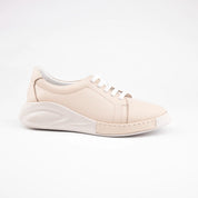 MrCalvano Carmel Tan Leather Sneakers for Women