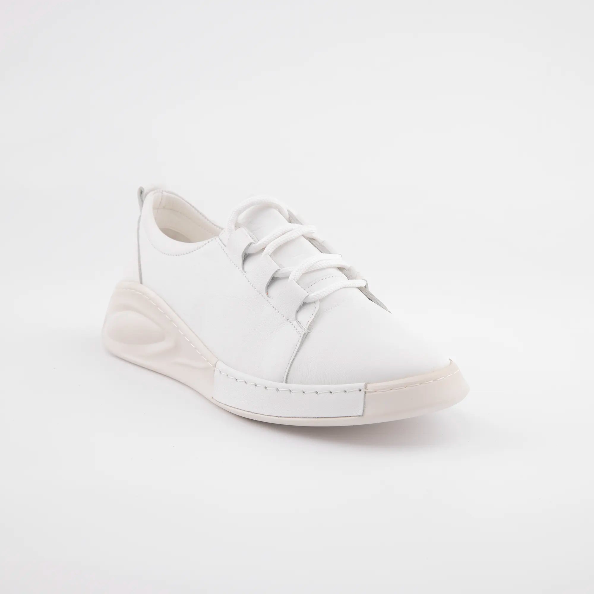 MrCalvano Carmel White Leather Women Shoes