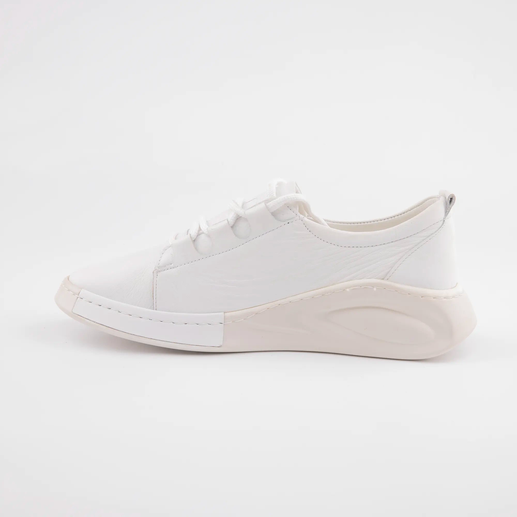 MrCalvano Carmel White Leather Women Shoes