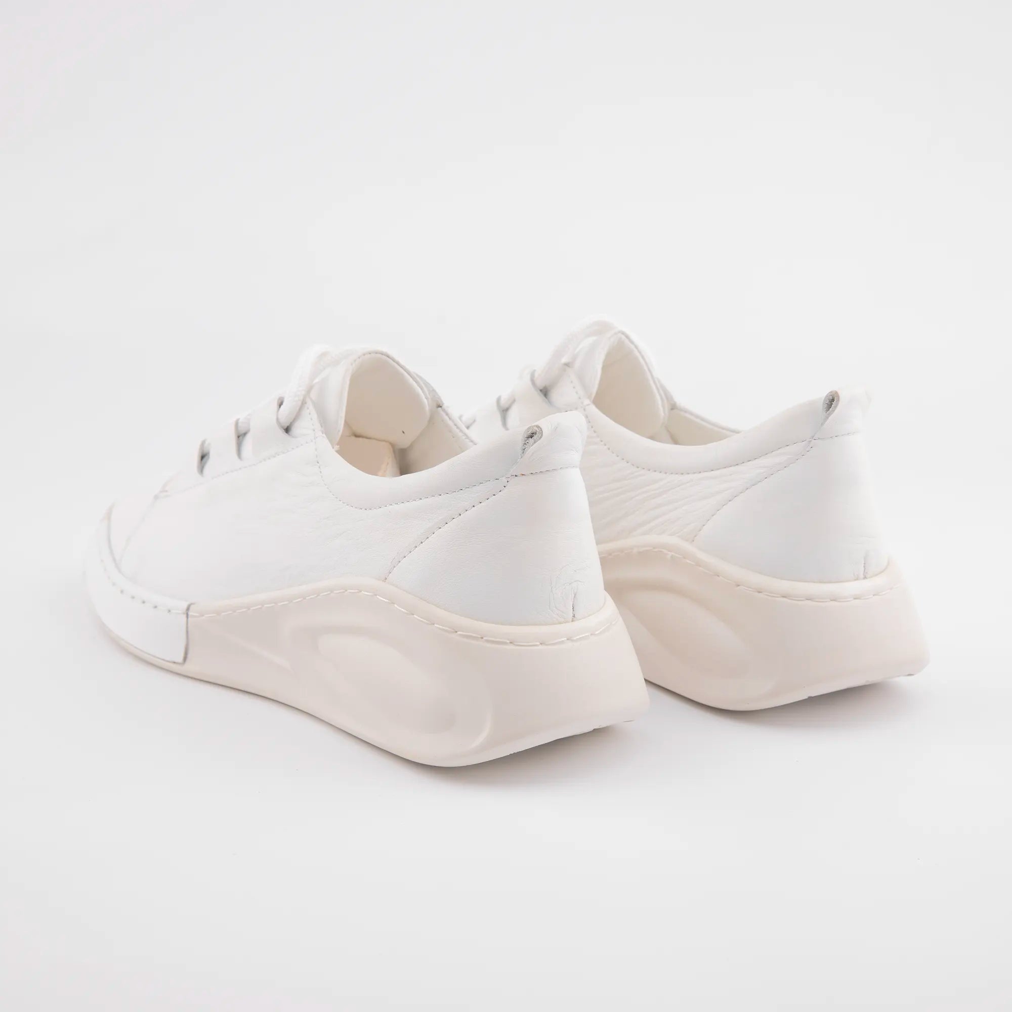 MrCalvano Carmel White Leather Women Shoes