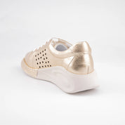 MrCalvano Laguna Beach Gold Leather Comfort Shoes