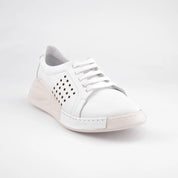MrCalvano Laguna Beach White Leather Comfort Shoes