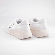 MrCalvano Laguna Beach White Leather Comfort Shoes