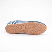 MrCalvano Women's Blue Leather & Suede Sneakers