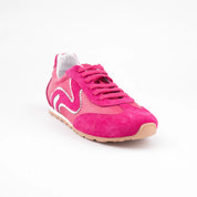 MrCalvano Fuchsia Leather Low-Profile Trainer