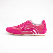 MrCalvano Fuchsia Leather Low-Profile Trainer
