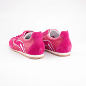 MrCalvano Fuchsia Leather Low-Profile Trainer