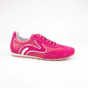 MrCalvano Fuchsia Leather Low-Profile Trainer