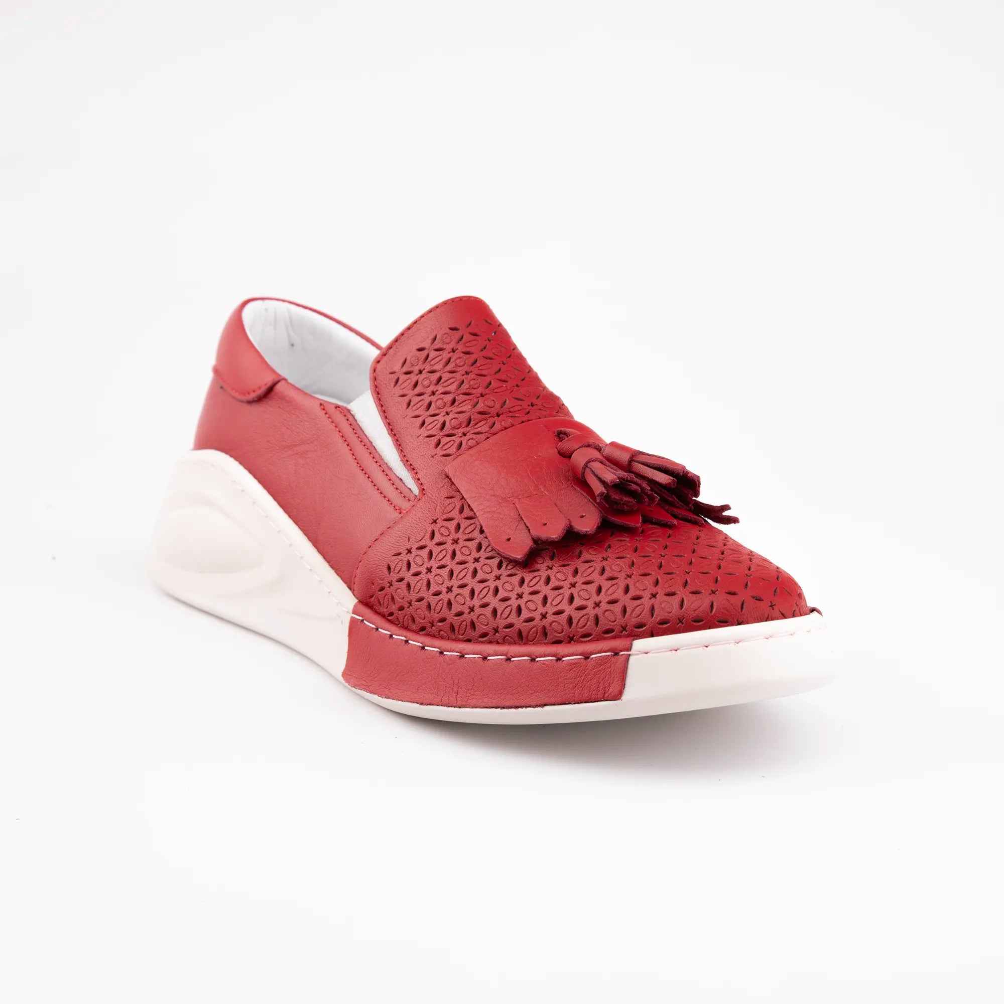 MrCalvano Newport Beach Red Comfort Women's Shoes