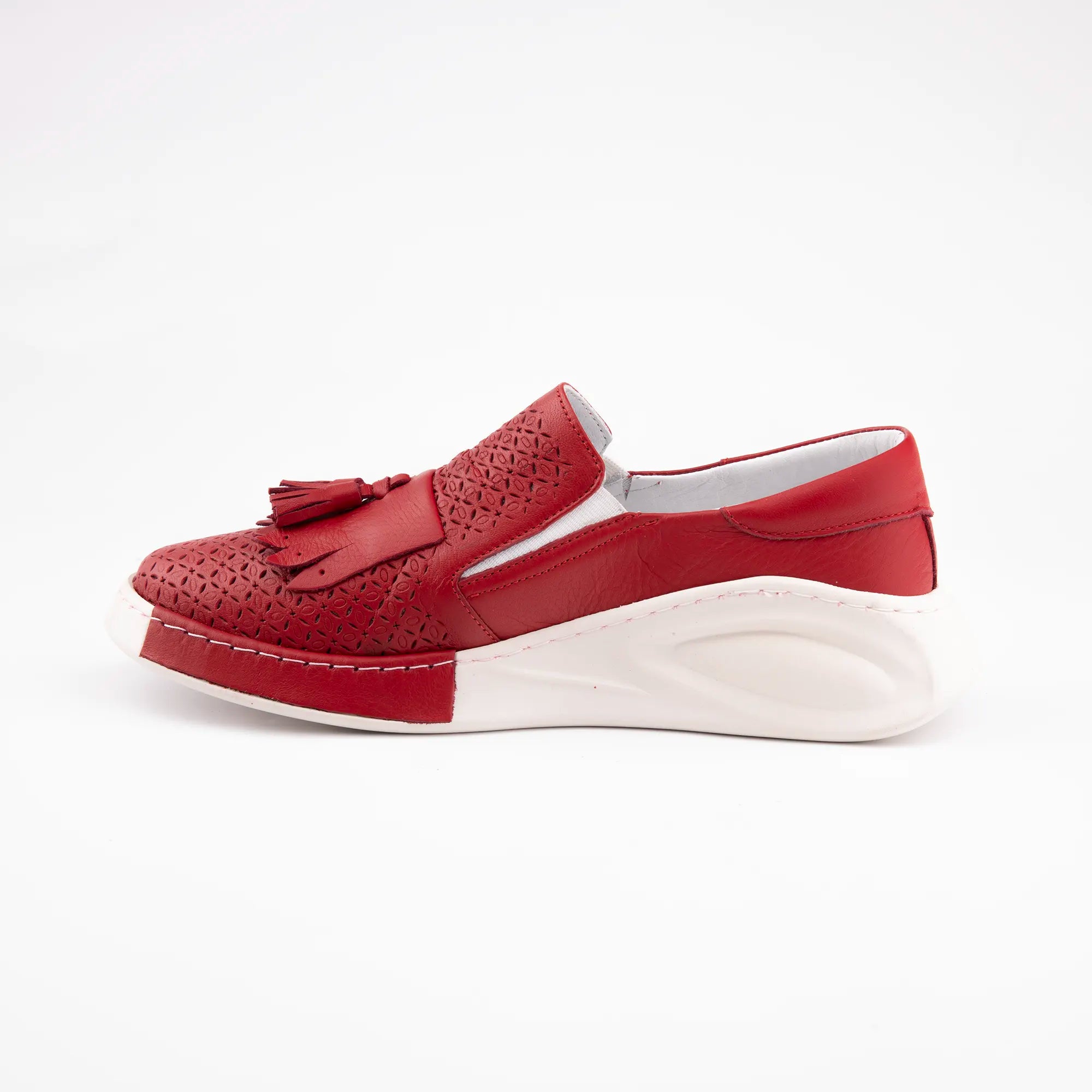 MrCalvano Newport Beach Red Comfort Women's Shoes