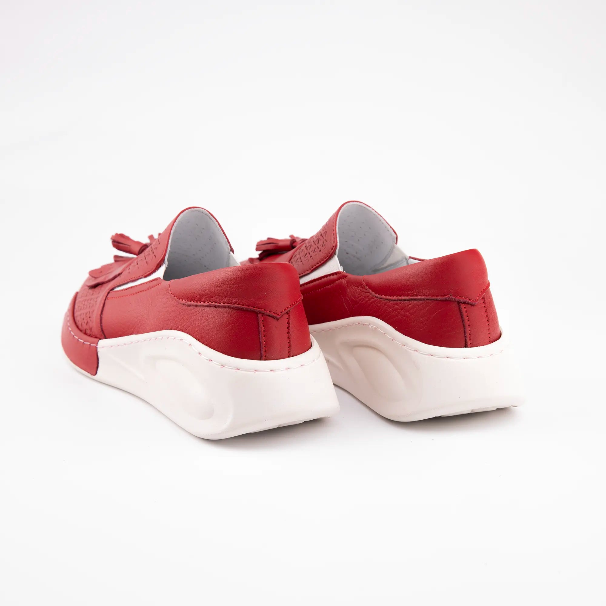 MrCalvano Newport Beach Red Comfort Women's Shoes