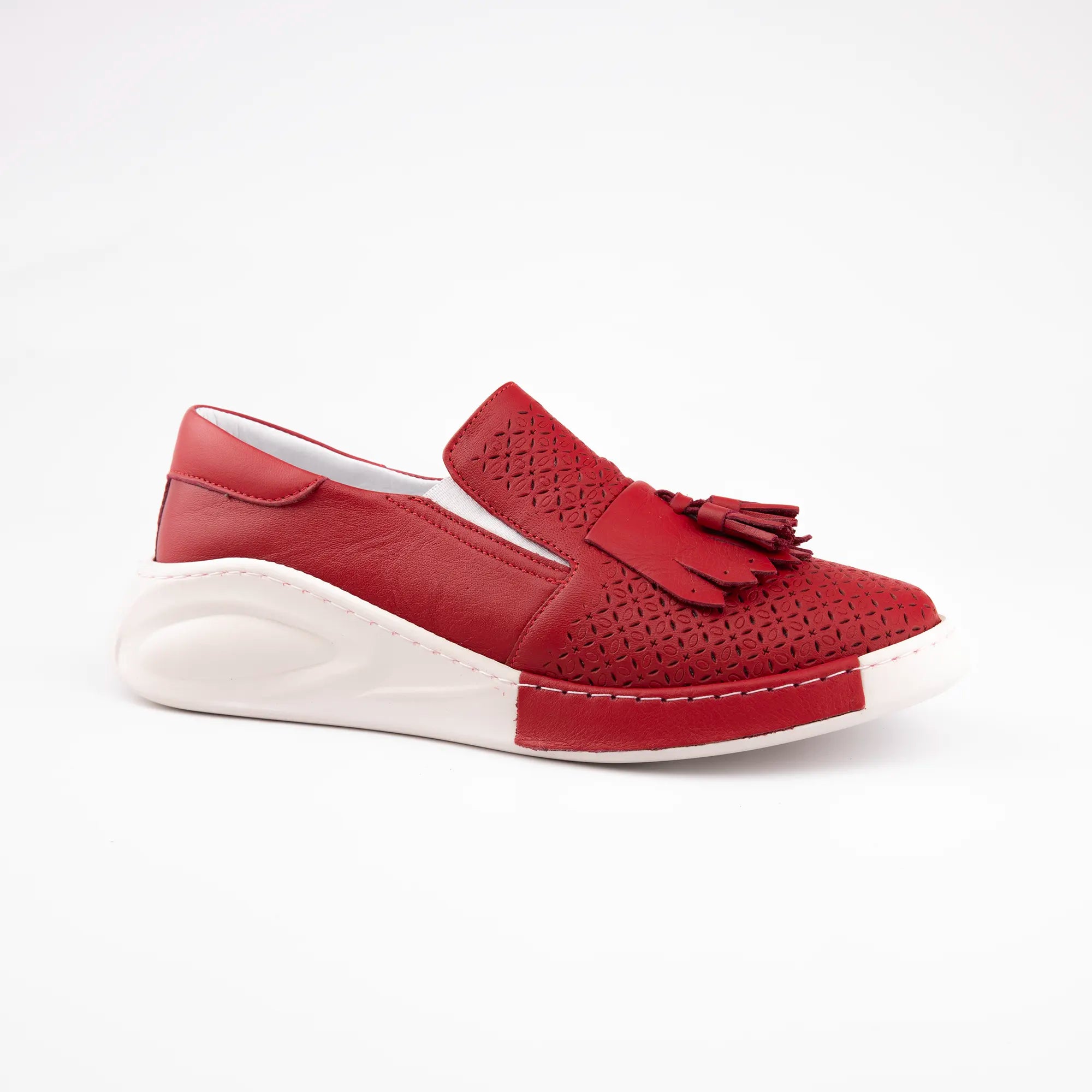 MrCalvano Newport Beach Red Comfort Women's Shoes