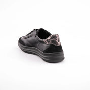 MrCalvano Palm Springs Black Casual Leather Women's Shoes