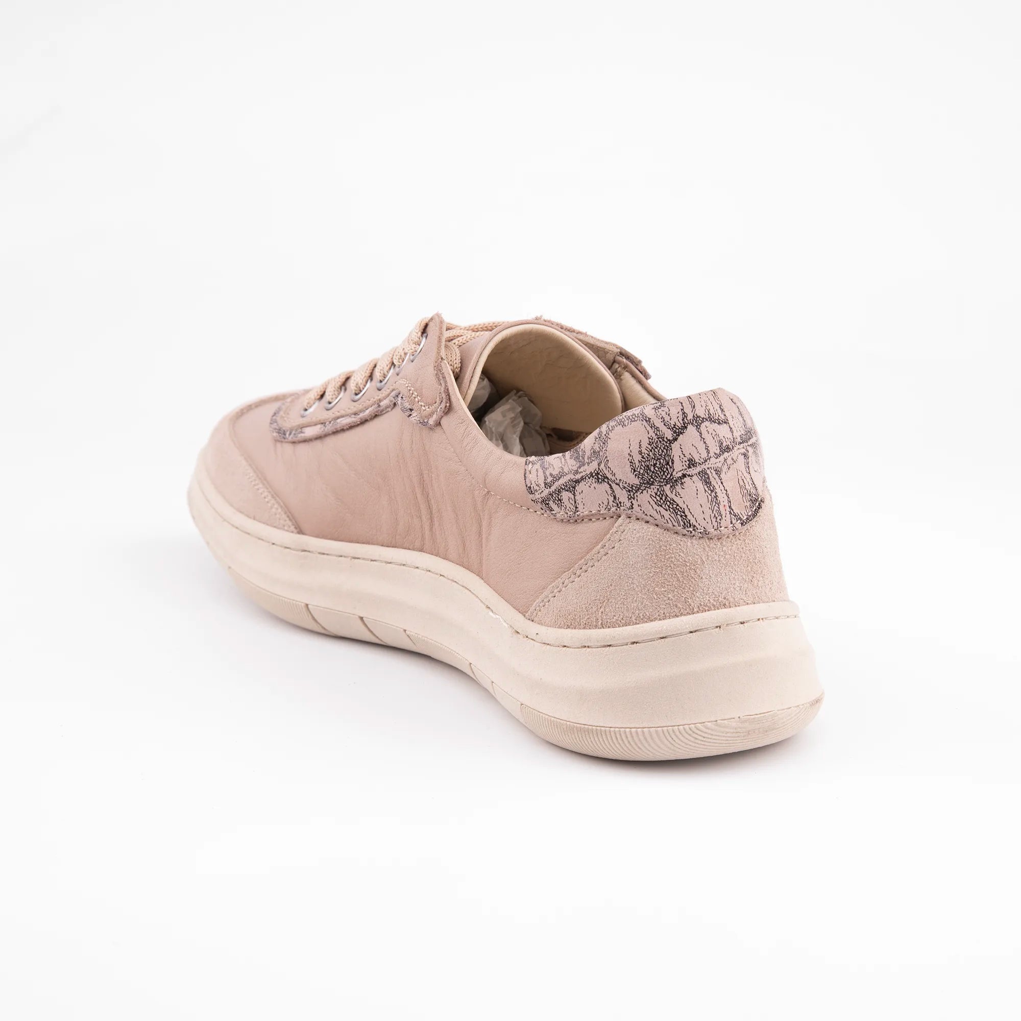 MrCalvano Palm Springs Cream Leather Casual Women's Shoes