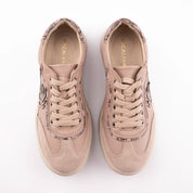 MrCalvano Palm Springs Cream Leather Casual Women's Shoes
