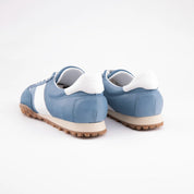 MrCalvano Pebble Beach Blue Leather Women's Sneakers