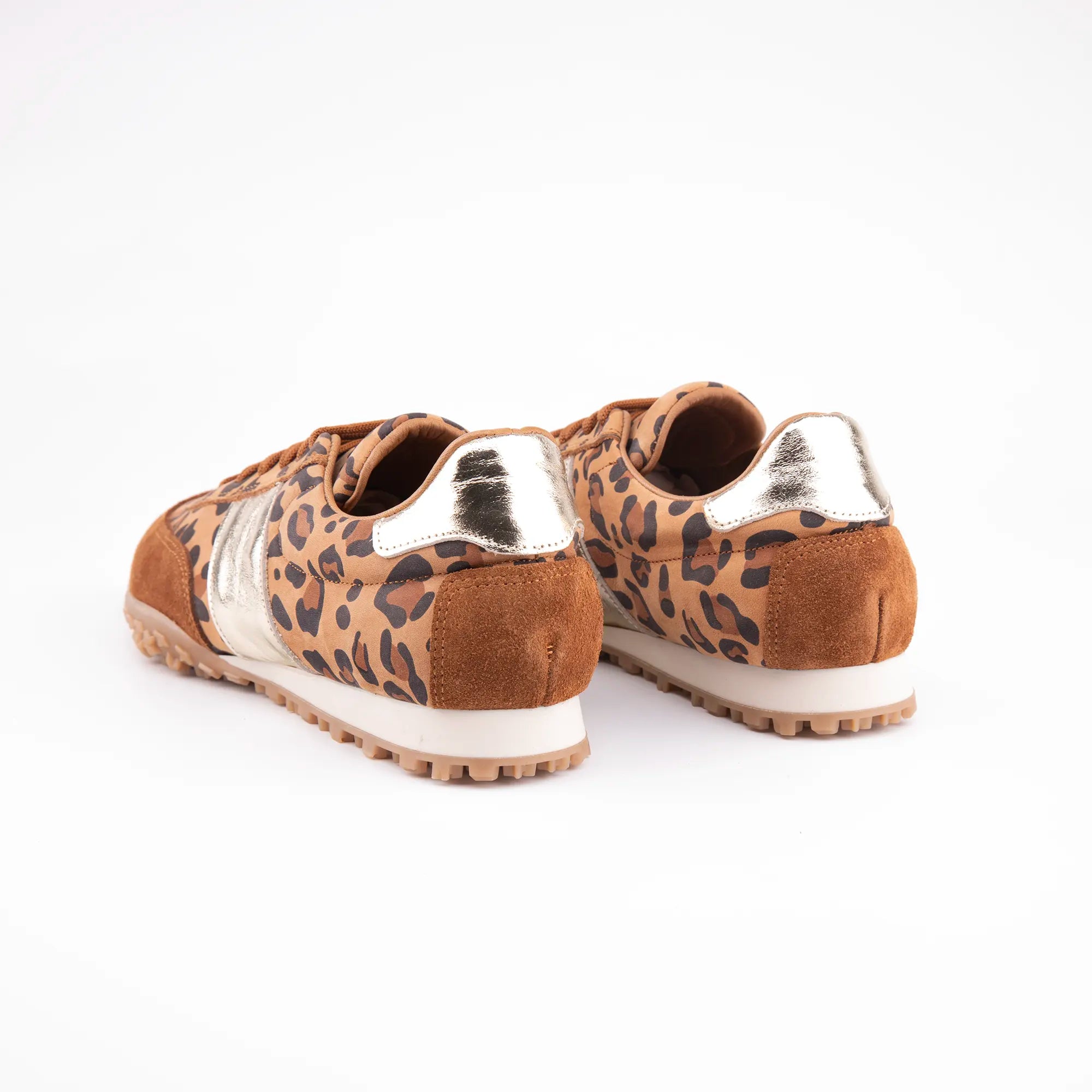 MrCalvano Pebble Beach Leopard Gold Women's Sneaker