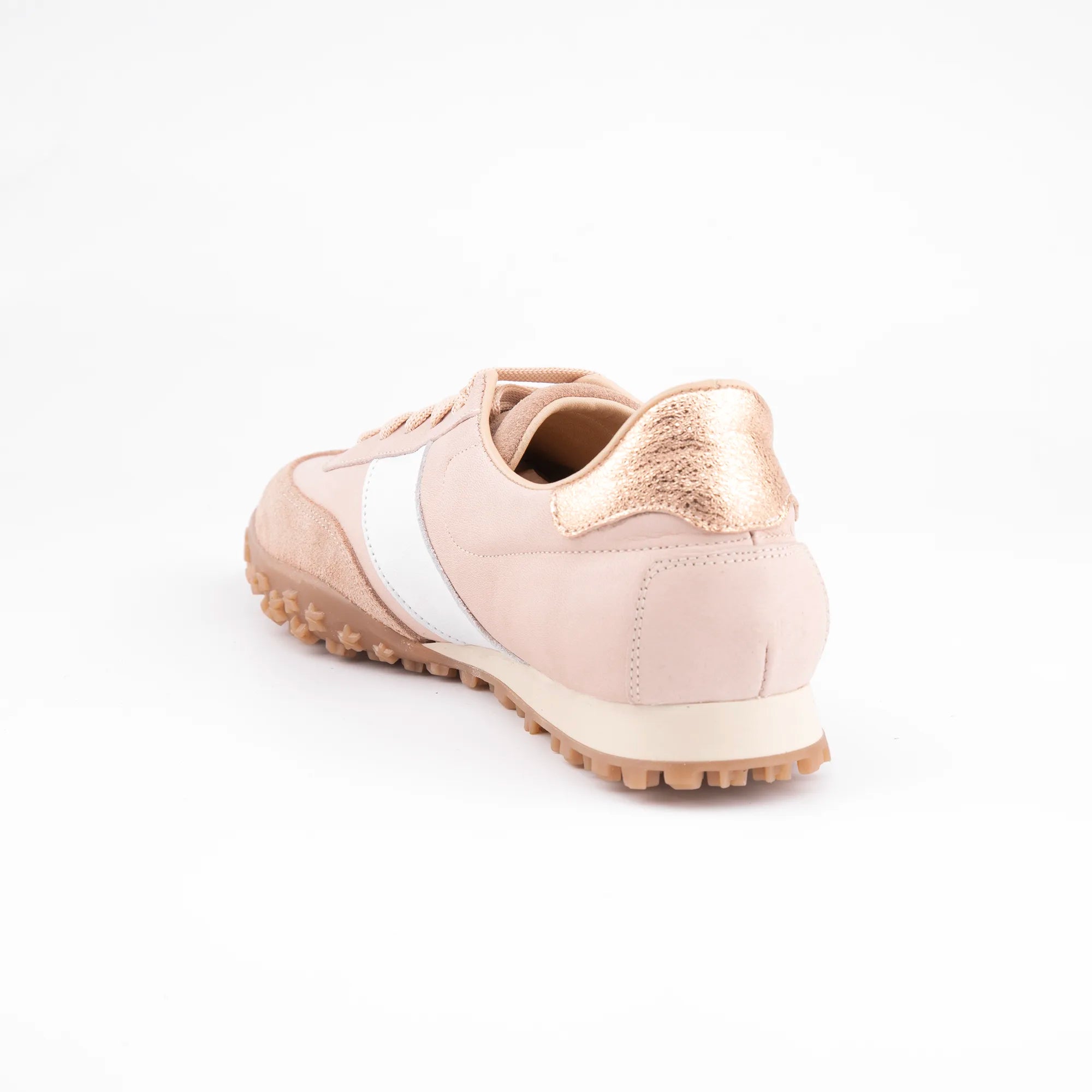 MrCalvano Pebble Beach Salmon Leather Women's Sneakers