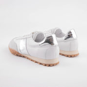 MrCalvano Pebble Beach White Leather Women's Sneakers
