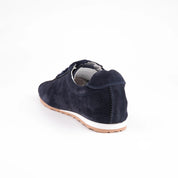 MrCalvano Pismo Beach Navy Leather Women's Sneaker