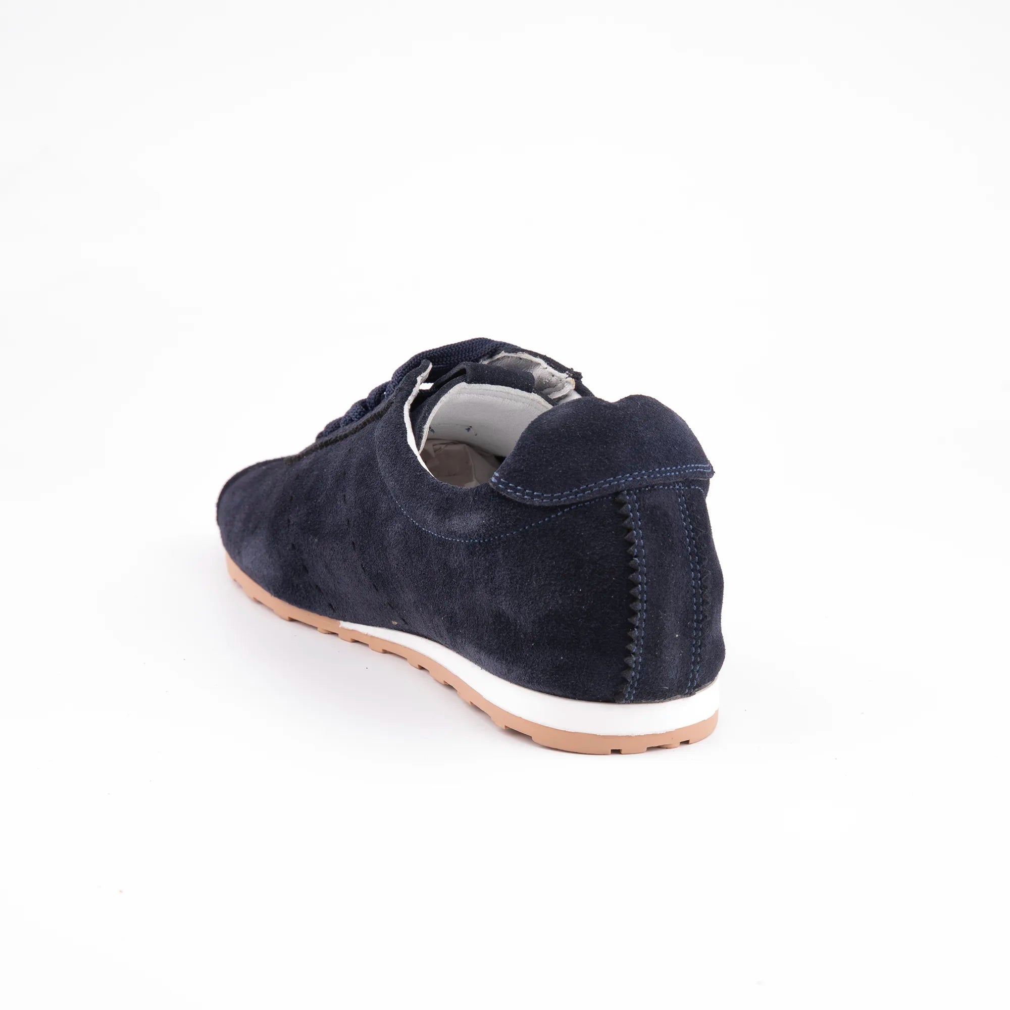 MrCalvano Pismo Beach Navy Leather Women's Sneaker