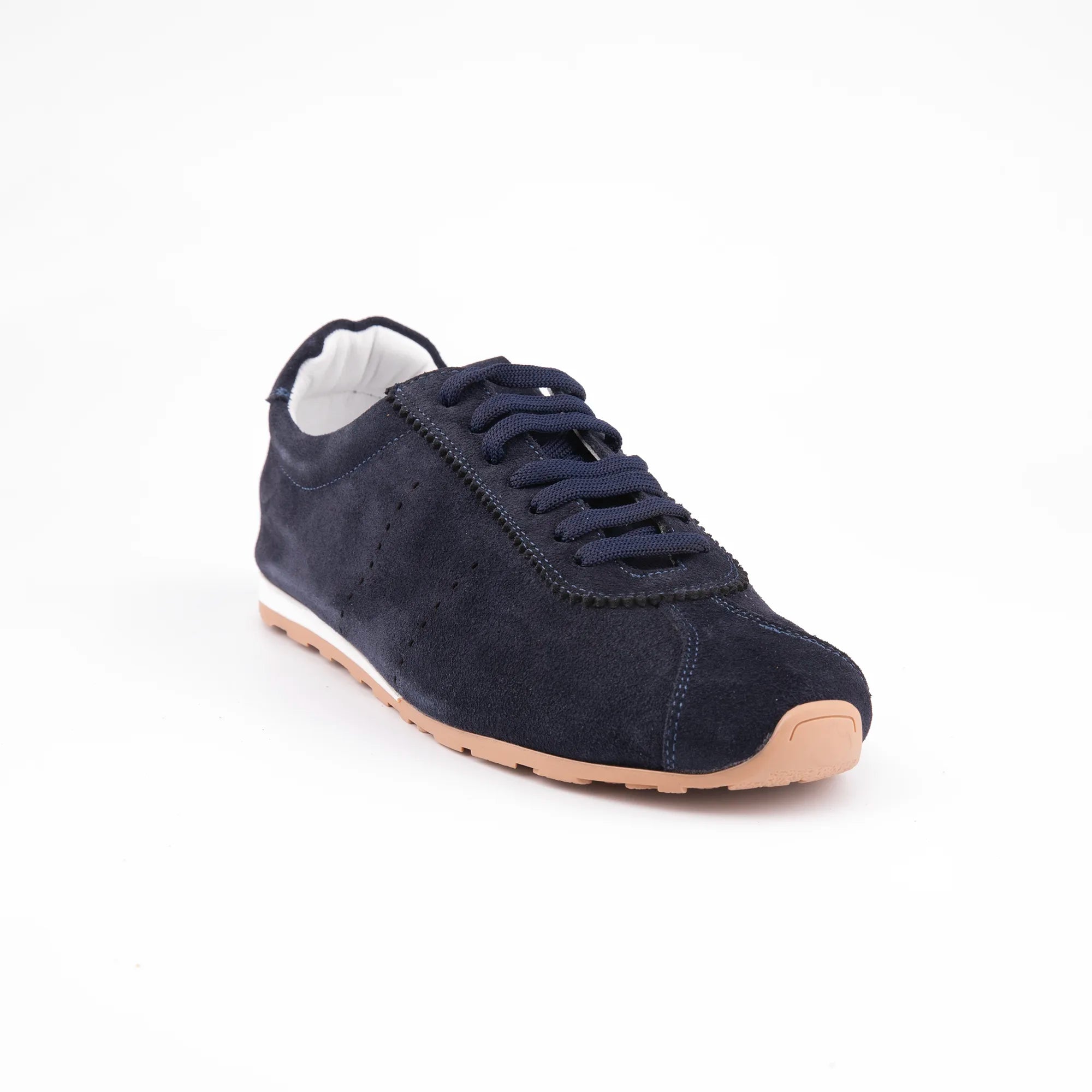 MrCalvano Pismo Beach Navy Leather Women's Sneaker