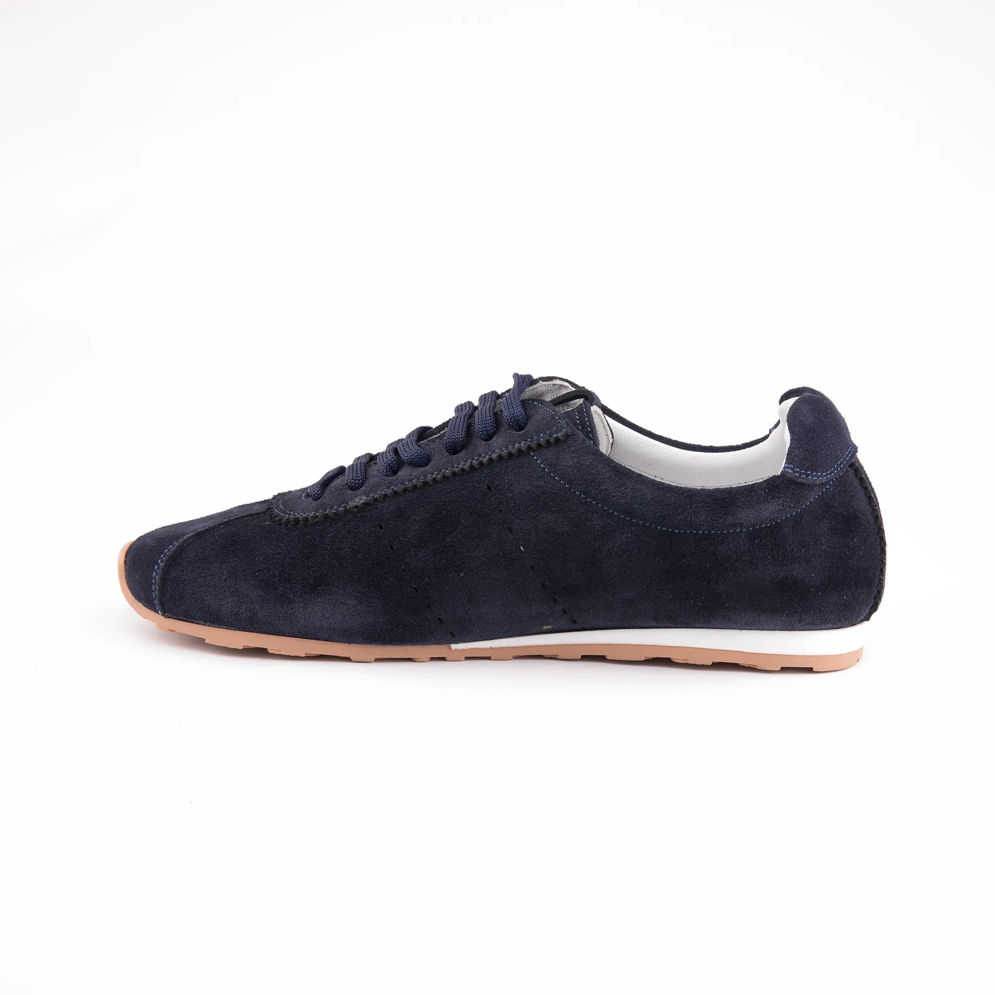 MrCalvano Pismo Beach Navy Leather Women's Sneaker