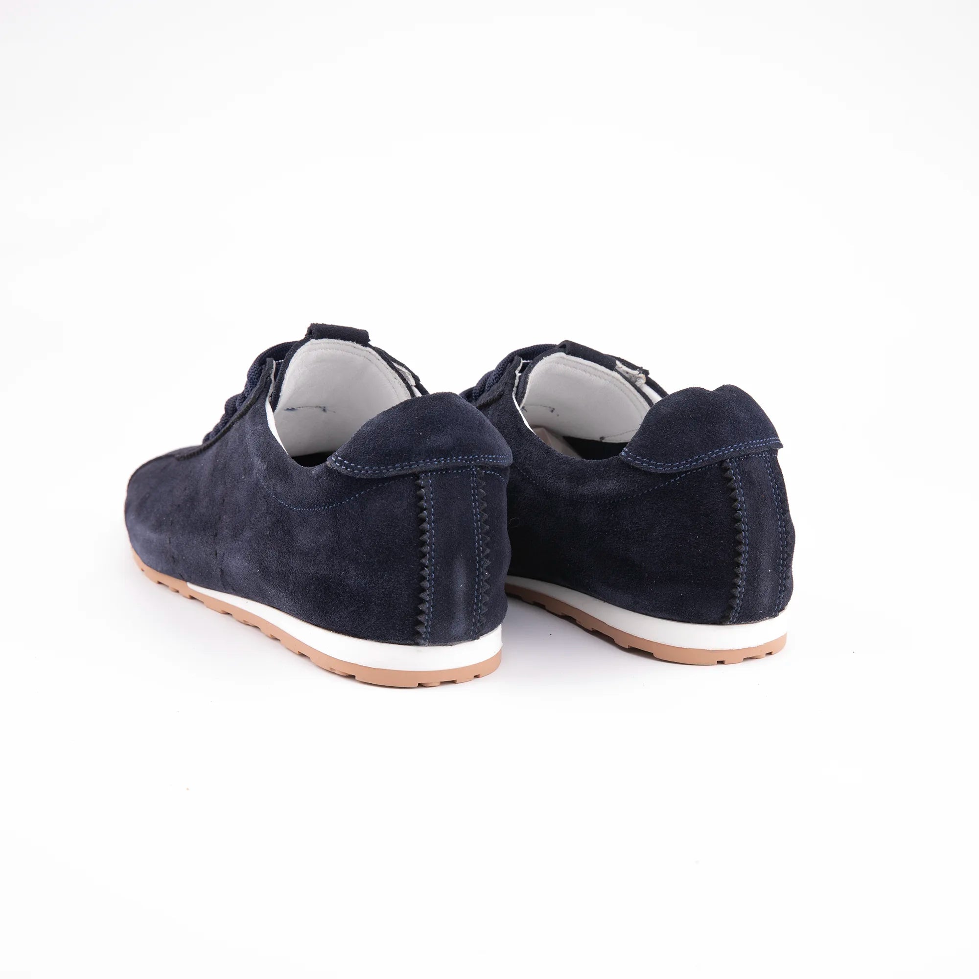 MrCalvano Pismo Beach Navy Leather Women's Sneaker