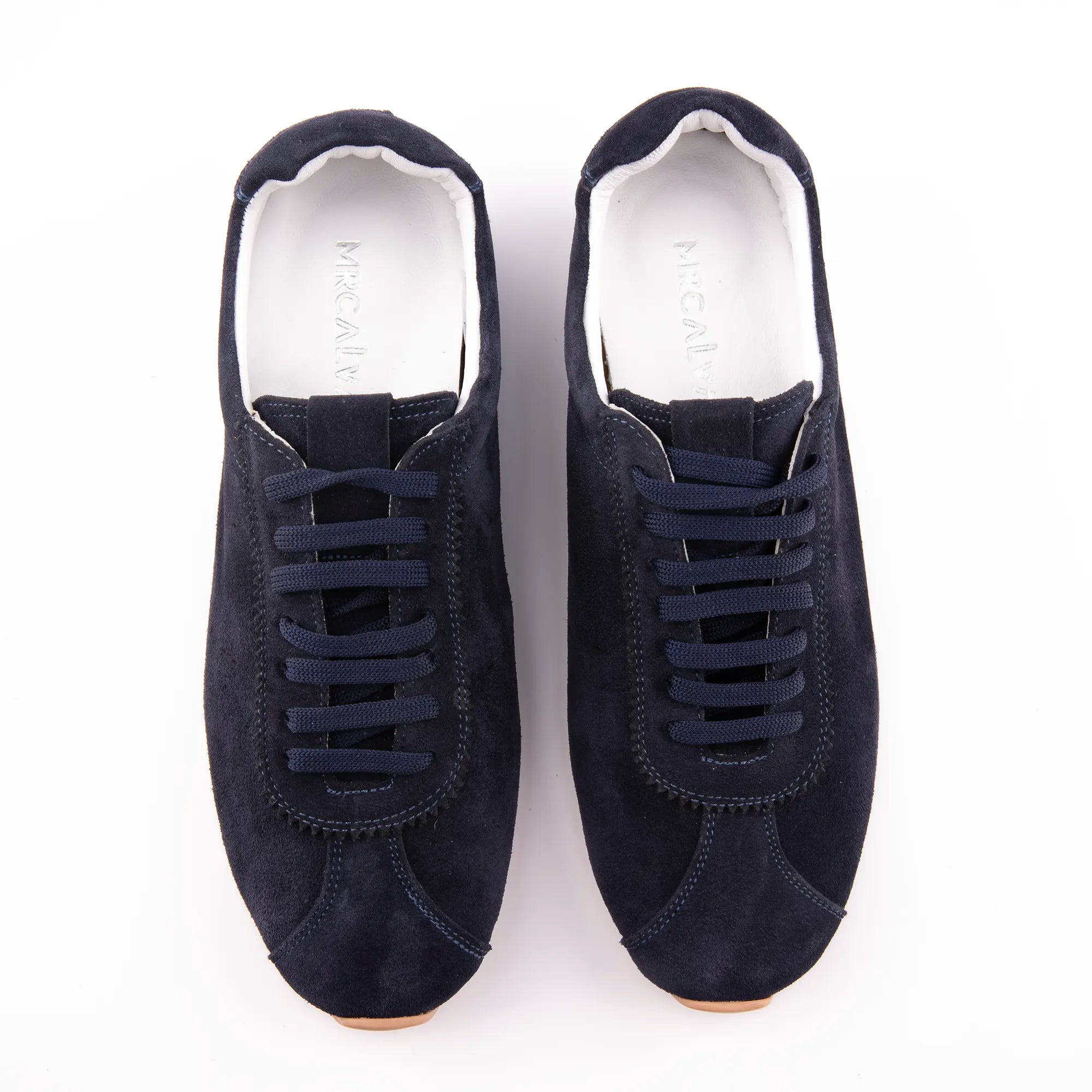 MrCalvano Pismo Beach Navy Leather Women's Sneaker