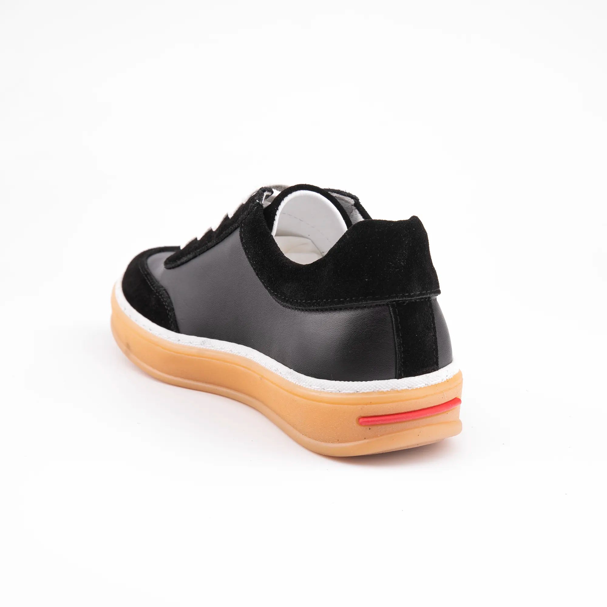 MrCalvano Redondo Beach Black Leather Women Shoes