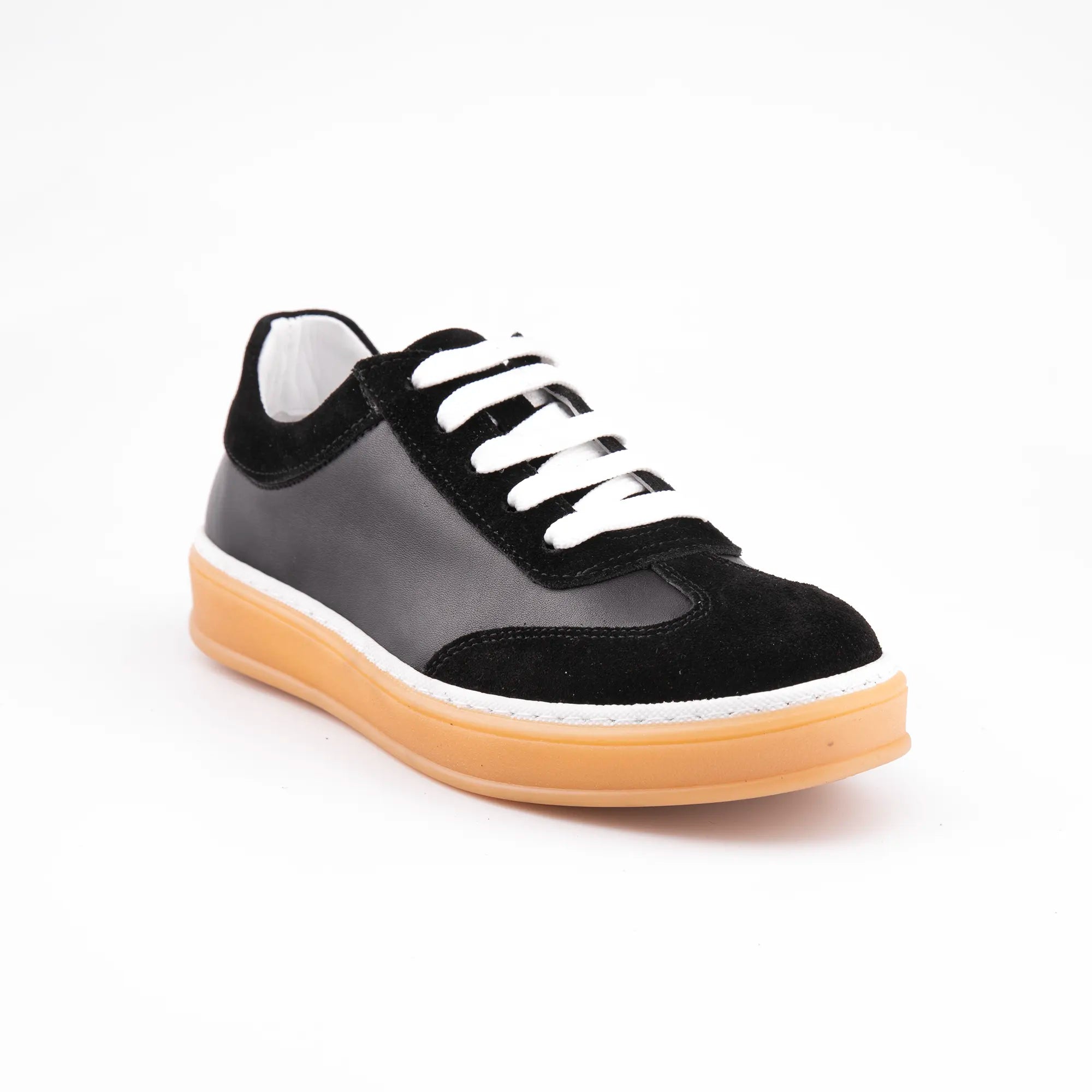 MrCalvano Redondo Beach Black Leather Women Shoes