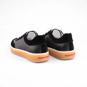 MrCalvano Redondo Beach Black Leather Women Shoes