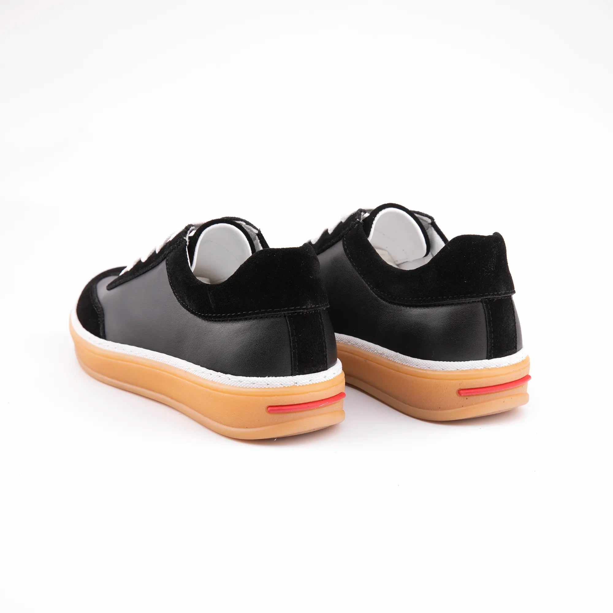 MrCalvano Redondo Beach Black Leather Women Shoes