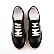 MrCalvano Redondo Beach Black Leather Women Shoes