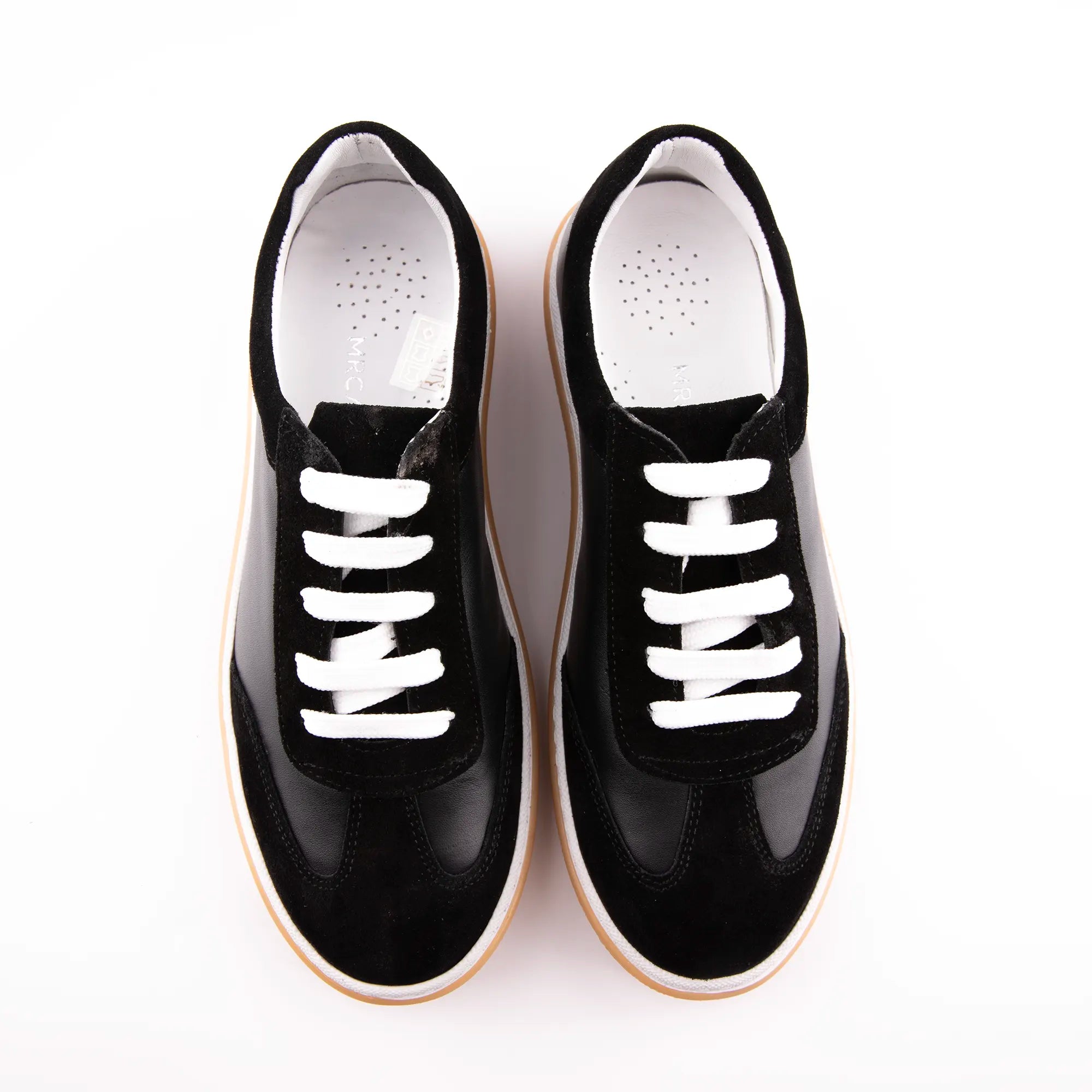 MrCalvano Redondo Beach Black Leather Women Shoes