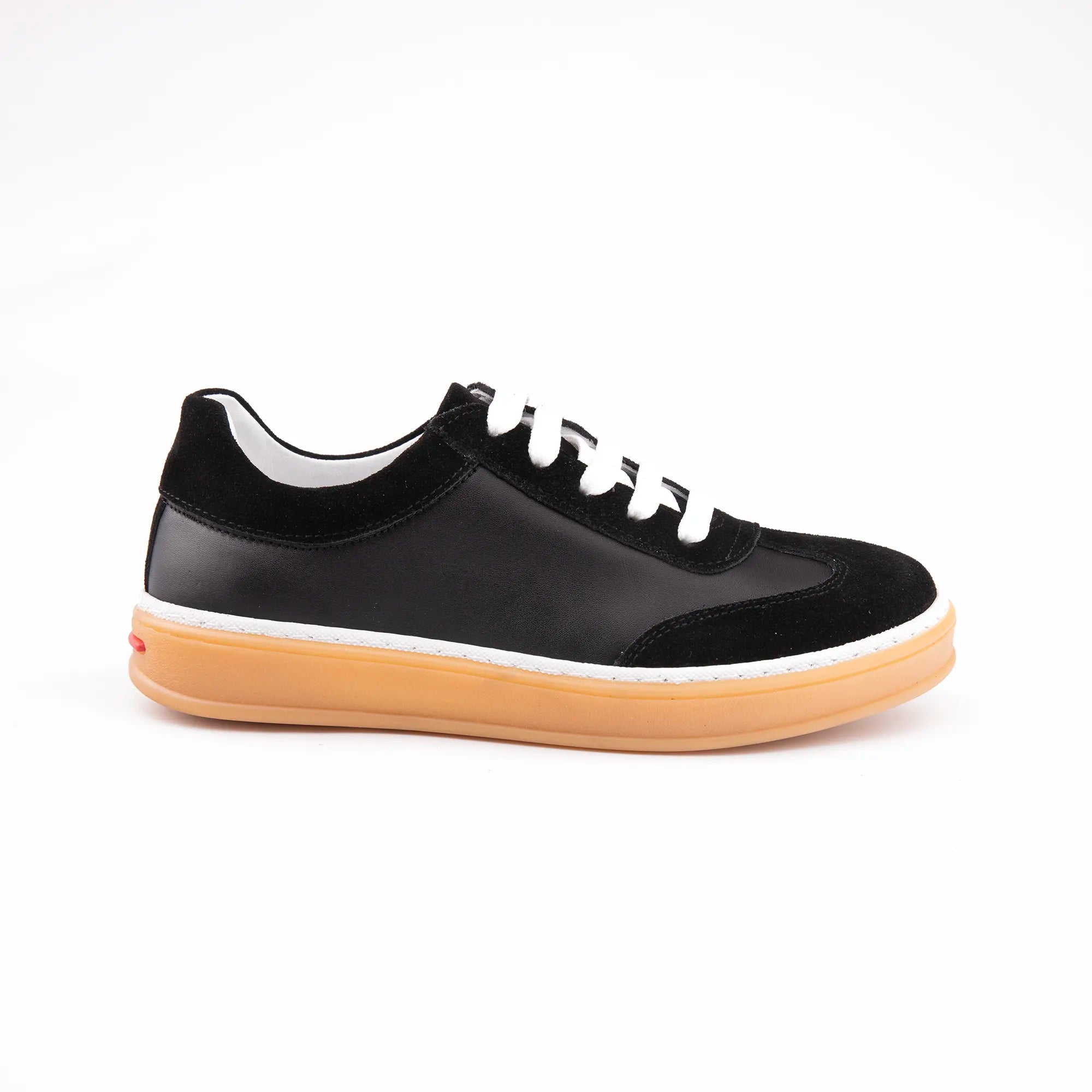 MrCalvano Redondo Beach Black Leather Women Shoes