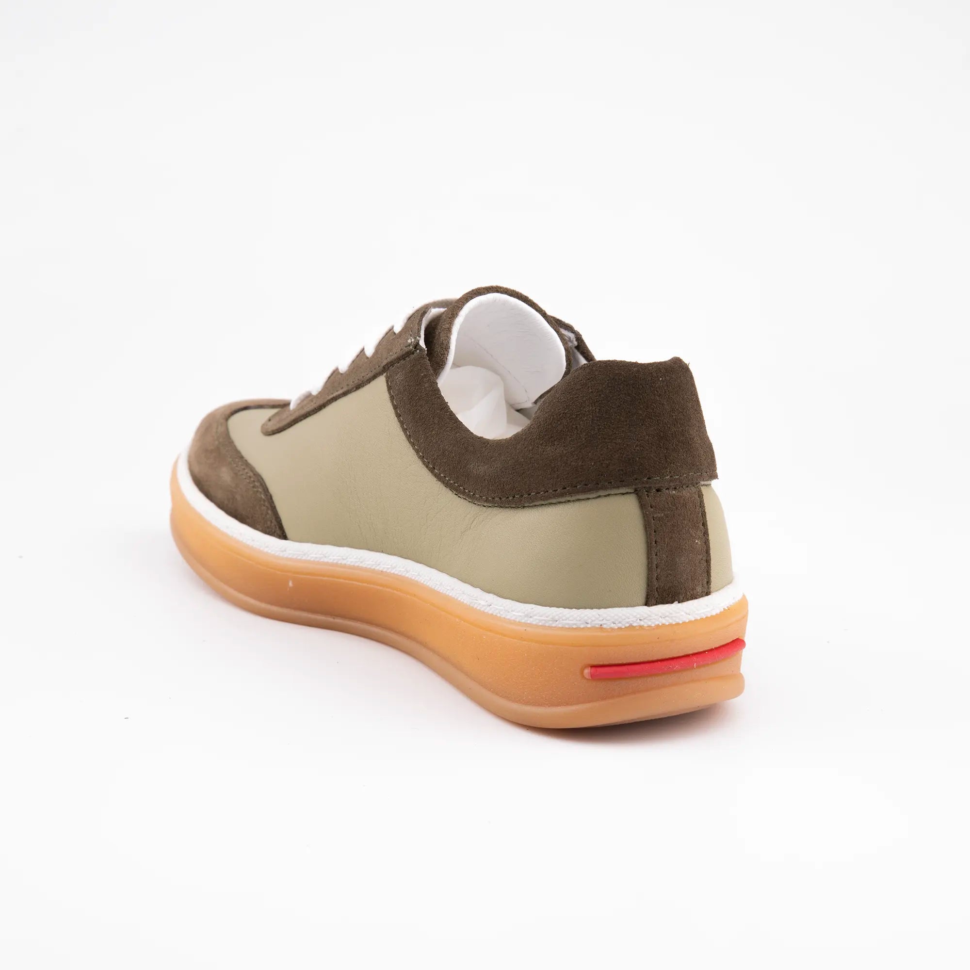 MrCalvano Redondo Beach Green Leather Women Shoes