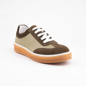 MrCalvano Redondo Beach Green Leather Women Shoes