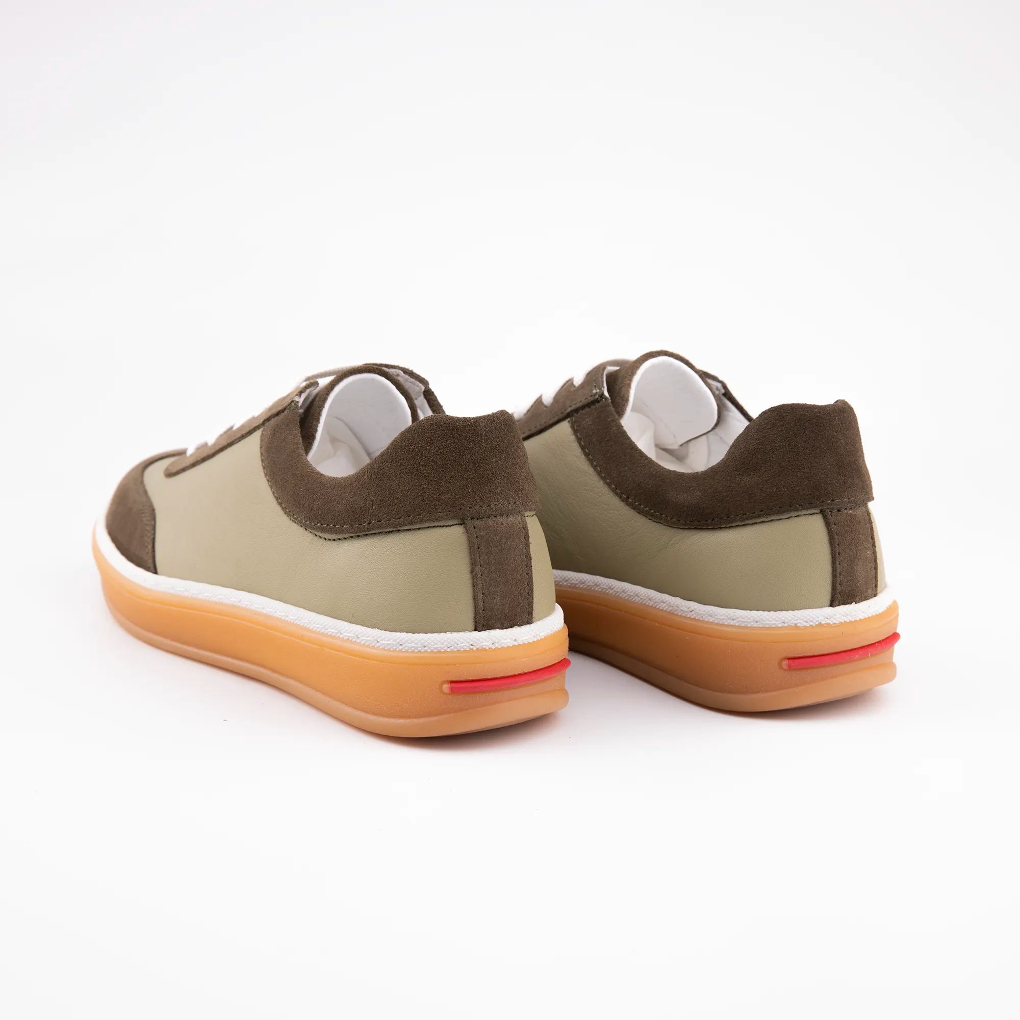MrCalvano Redondo Beach Green Leather Women Shoes