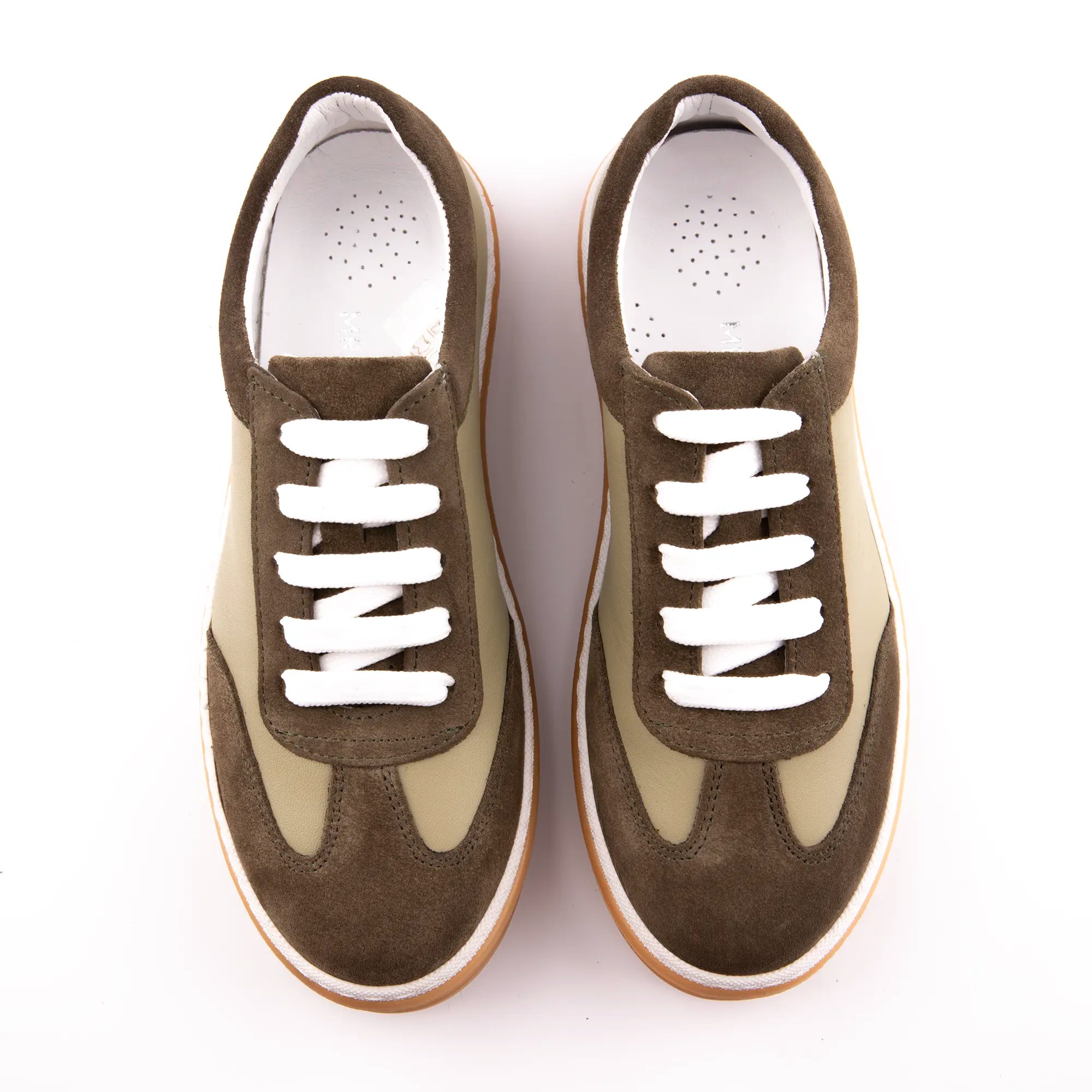 MrCalvano Redondo Beach Green Leather Women Shoes