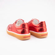 MrCalvano Redondo Beach Metallic Red Leather Women's Shoes