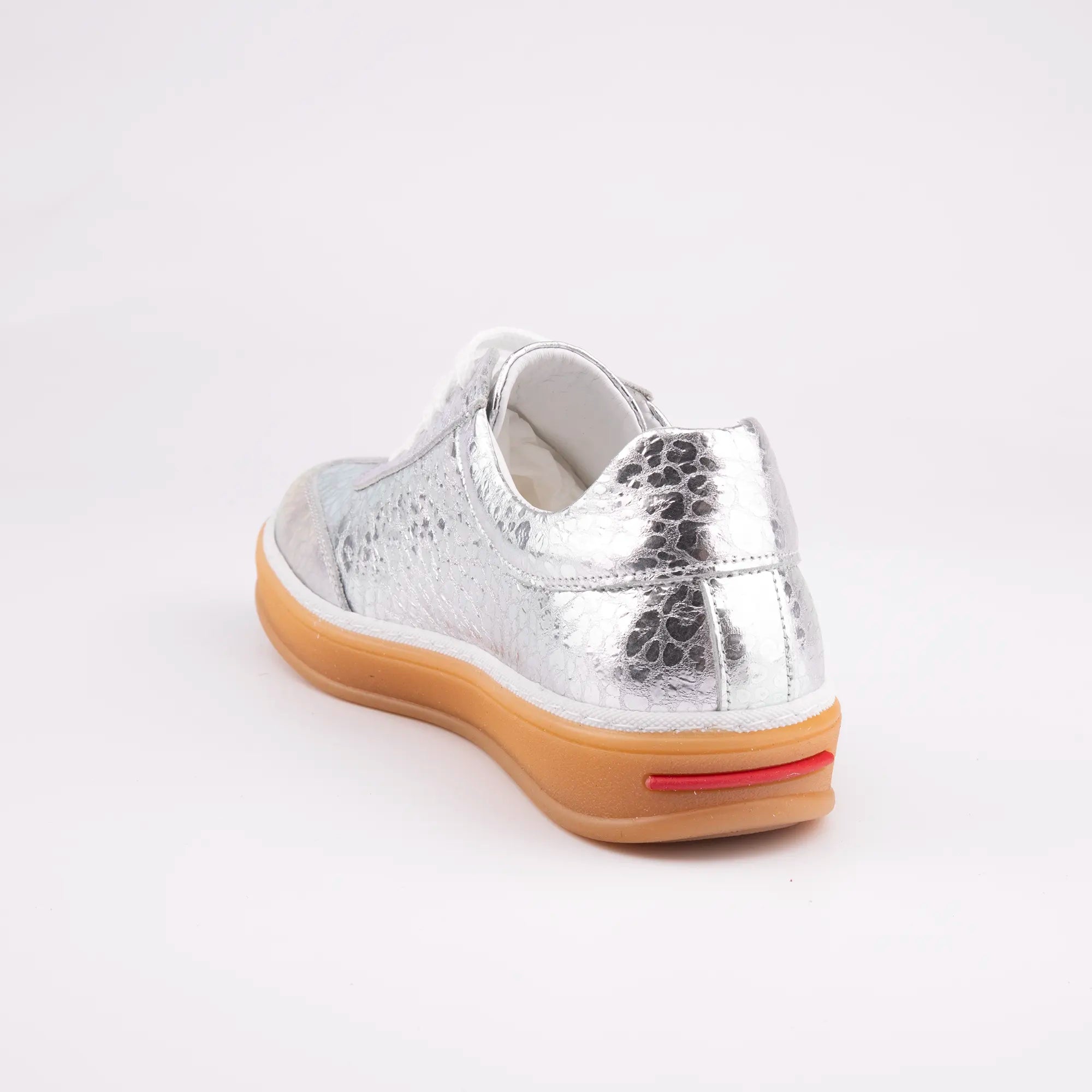 MrCalvano Redondo Beach Silver Leather Women's Shoes