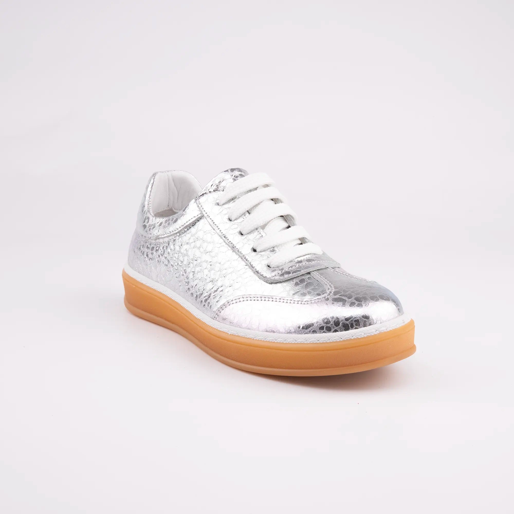 MrCalvano Redondo Beach Silver Leather Women's Shoes