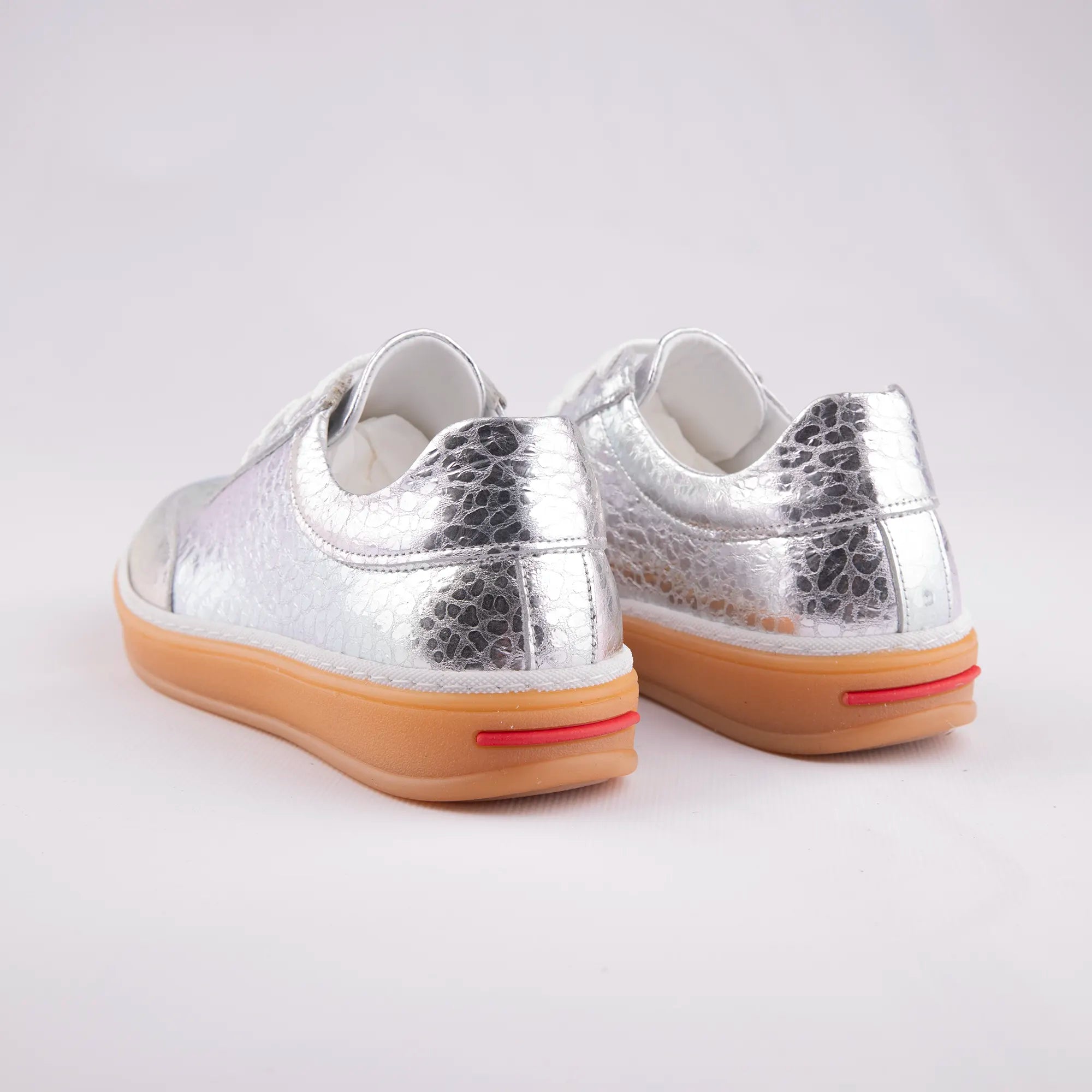 MrCalvano Redondo Beach Silver Leather Women's Shoes