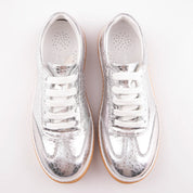 MrCalvano Redondo Beach Silver Leather Women's Shoes