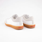 MrCalvano Redondo White Leather Casual Women's Sneakers