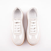 MrCalvano Redondo White Leather Casual Women's Sneakers