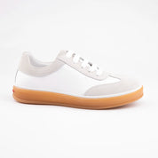MrCalvano Redondo White Leather Casual Women's Sneakers